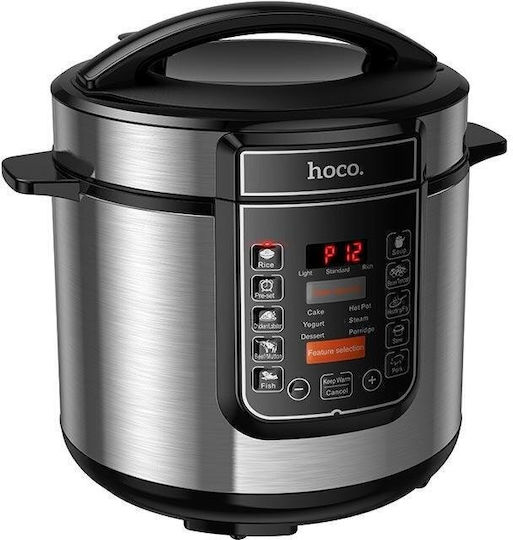 Hoco Πολυμάγειρας 1000W με Χωρητικότητα 6lt Γκρι