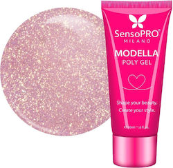 SensoPro Gel Falsche Nagel Rose Gold Schimmer 50ml