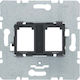 One Latform Double Nose Plate Black Fastening Element 454202