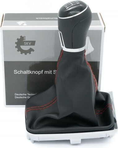 SKV Schaltknopf mit Abdeckung für Volkswagen Golf Schwarzes