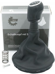 SKV Schaltknauf mit Abdeckung für Volkswagen Transporter T5 Schwarz