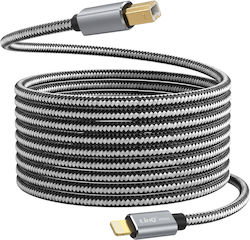 Linq Lightning To Usb-b Printer Cable Braided Nylon 3m Grey Linq Lightning To Usb-b Printer Cable Braided Nylon 3m Grey