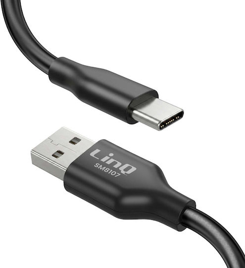 Linq Magnetic Auto-winding Usb-c To Usb-a Cable Pd 36w 4a 1.2m Black