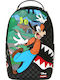 Sprayground Disney Goofy Vorhang Enthüllung Schulranzen Rucksack für Junior High-High School mit Flaschenhalter Mehrfarbige 29 x 15 x 45cm