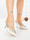 Pumps mit Mittelhohem Silber Absatz