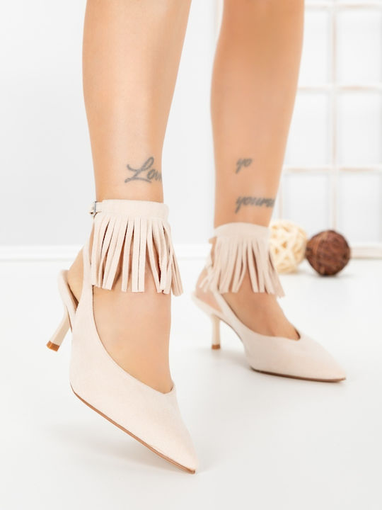 Pumps Mit Mittelhohem Beigem Absatz
