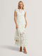 Sommer Midi Damenkleid Weiß