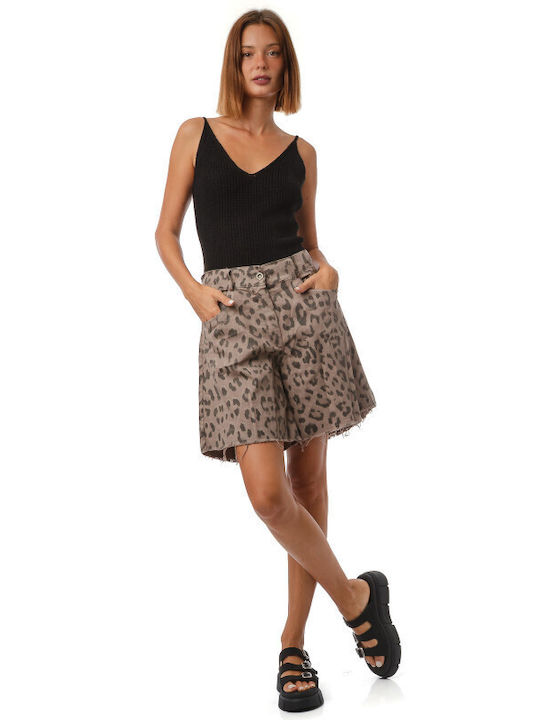 Silia D Damen-Shorts Animal Print