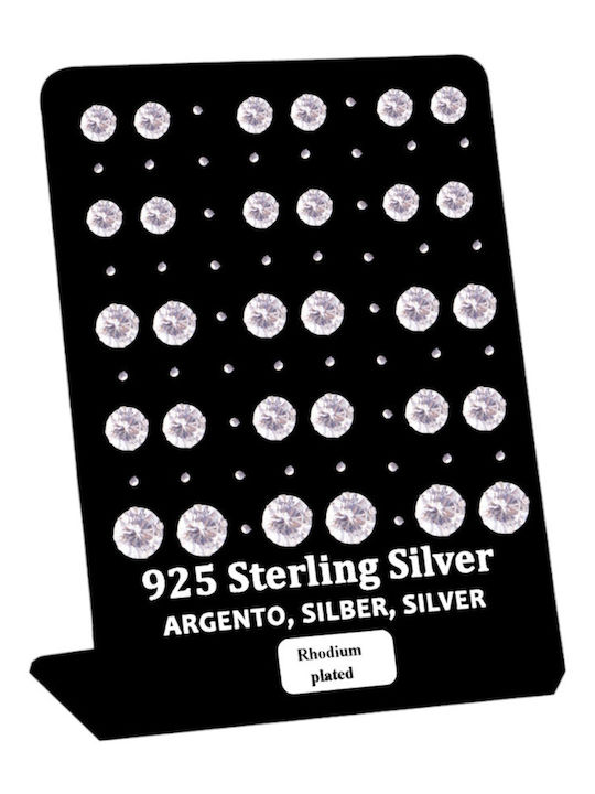 Ro-Ro Accessories Earrings with Clip from Silver with Stones