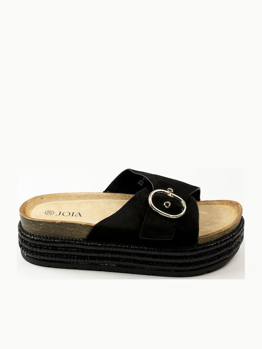 Fshoes Damen Flatforms Schwarze