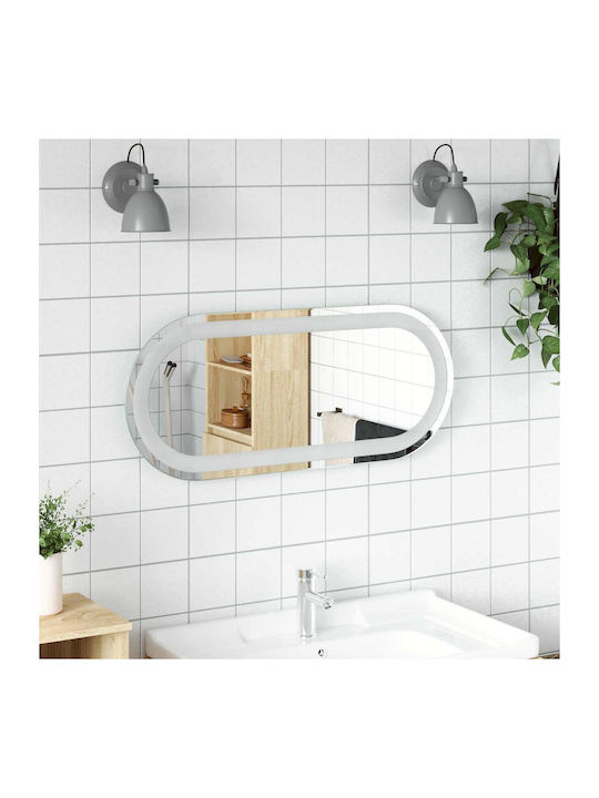 vidaXL Oglindă de baie Led 70x30cm Transparentă