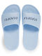 Damen-Flip-Flops - Hausschuhe Slides in Hellblau