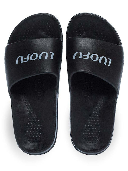 Damen-Flip-Flops - Hausschuhe in Schwarz
