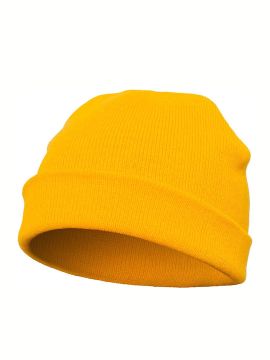 Beanie Unisex Beanie Knitted in Gold Colour