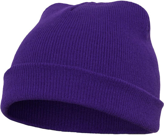Beanie Unisex Σκούφος Πλεκτός σε Μωβ χρώμα