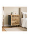 Wooden Beige Bedside Table 50x33x62cm