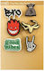 Decorative Velcro Polo Pins Patches 4 Pieces 917006 Pin2