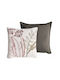 Beliani Μαξιλάρι Καναπέ από 100% Βαμβάκι White Floral Pattern 45x45εκ.