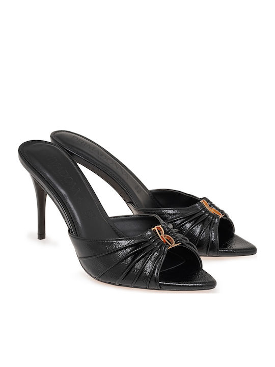 Kalista Mules With Heel In Black Colour