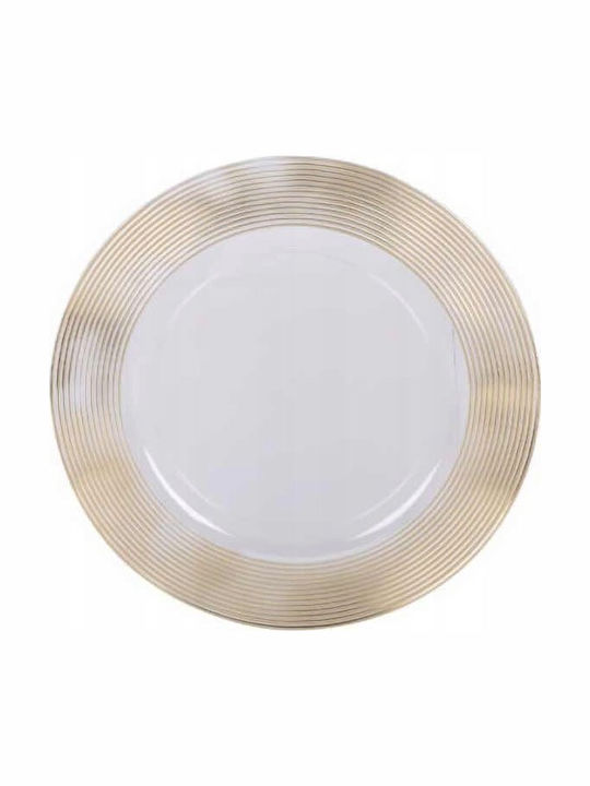 Home&Styling Collection Shallow Transparent Plate With Diameter 33cm