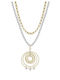 Oxette Necklaces Double from Gold Plated Steel with Pearls