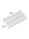 Raft de Dulap Rectangular din Metal Antracit 58.2x30.5cm