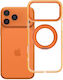 Case Iphone 17 Pro Max 18 Pro Max Low Camera Edge Frame Circle Stand Compatible Magsafe Orange