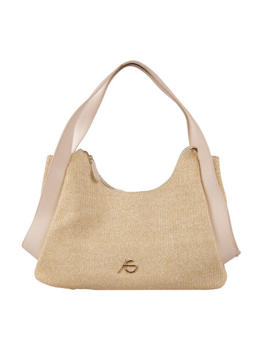 Rattanstasche Damen Schulter Beige