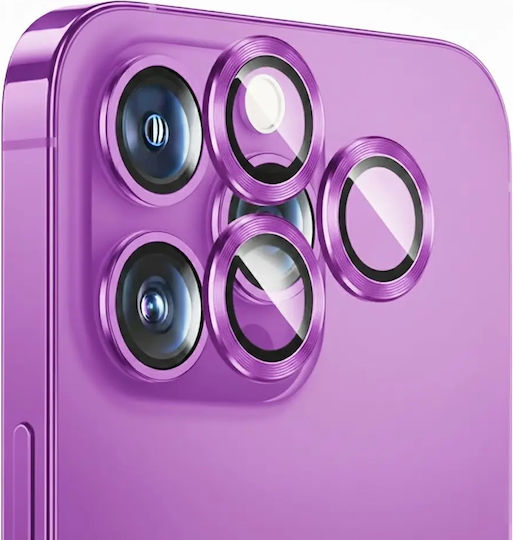 Sunix Tempered Glass Mobile Camera Protectors iPhone 14 Pro 14 Pro Max Purple