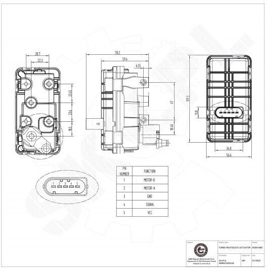 Supapă de turbină Mini Clubman Countryman Paceman 54359880047