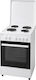 Crown Stove 51lt with Enamel Hobs W50cm White