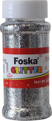 Glitzer Goldstaub Foska Schüttelglas 60g Silber
