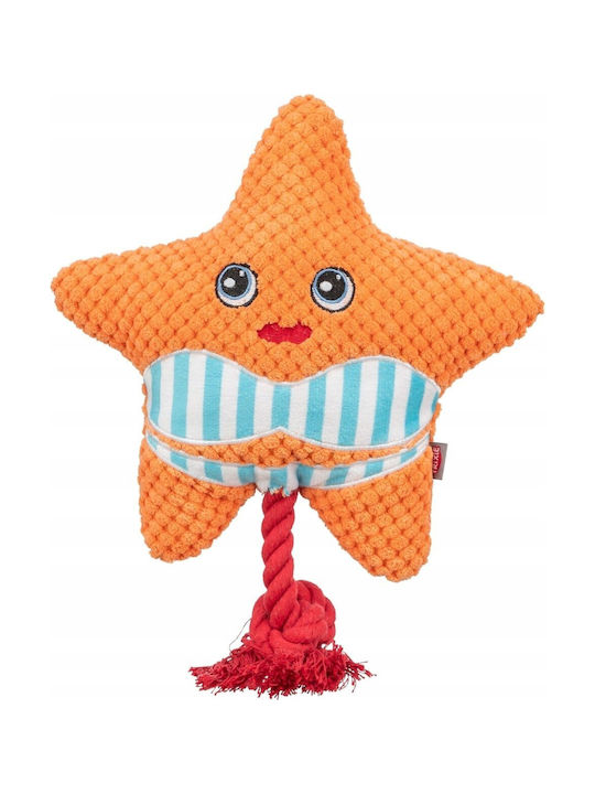 Trixie Starfish Rope Toy for Puppies with Sound Orange 1 Piece