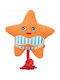 Trixie Starfish Rope Toy for Puppies with Sound Orange 1 Piece