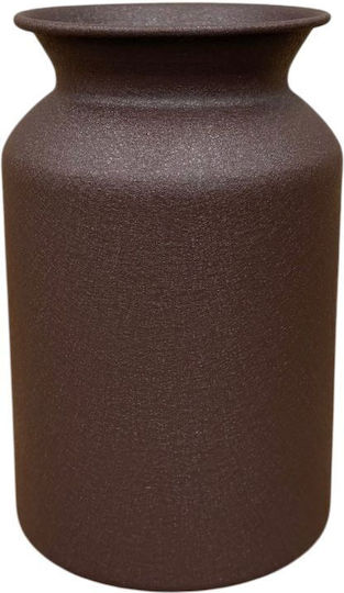 Dekorative Metallische Vase Braun 10.5xH19cm