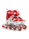 Inline Adjustable Rollers Red Kids