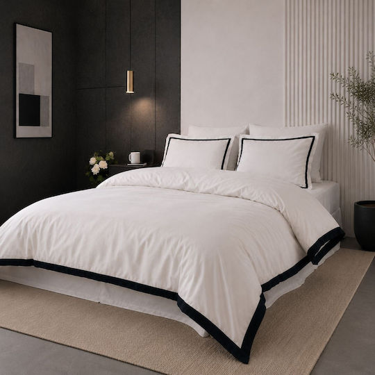 Rebeka Home Set Huse Pentru Pilote Dublu 200x220cm Alb