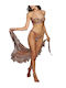 Bikini Bra D Cup With Padding Animal Print Leopard