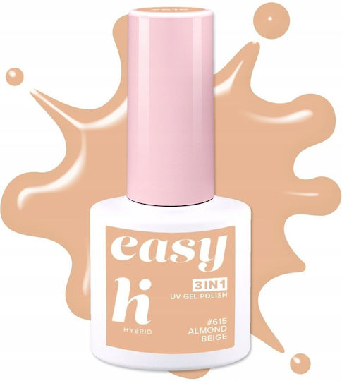 Hi Hybrid Ημιμόνιμο Βερνίκι Νυχιών 615 Almond Beige 5ml