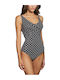 One Piece Swimsuit Black And White