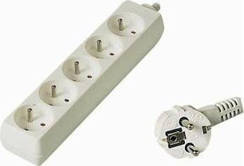 PremiumCord Steckdosenleiste 5-fach mit 10m Kabel