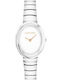 Calvin Klein Twisted Bezel Womens Watch 24mm Battery with Silver Metal Bracelet