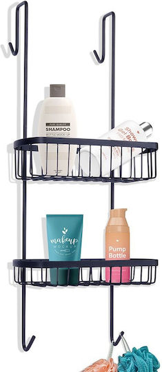 Vilde Wall Mounted Bathroom Shelf Metallic Black