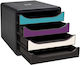 Exacompta Plastic Desktop Drawer Black