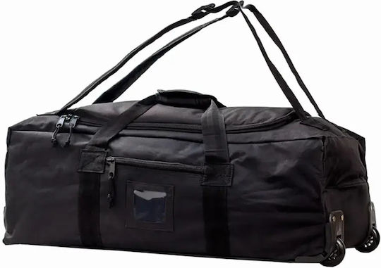 Survivors Sack Voyage Backpack 68lt Black with Wheels Fabric L72xW26xH34cm