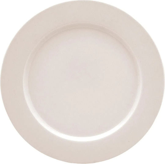 Porland Porcelain Shallow Serving Plate Transparent with Diameter 30cm