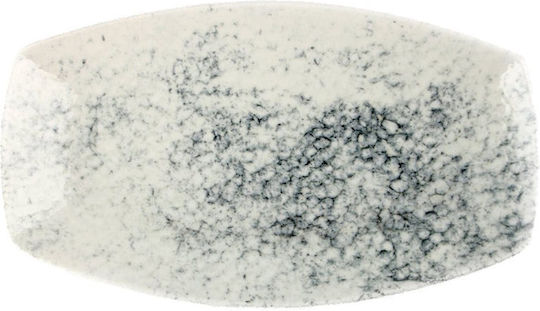 Porland Servierplatte Oval aus Porzellan Grau 19cm