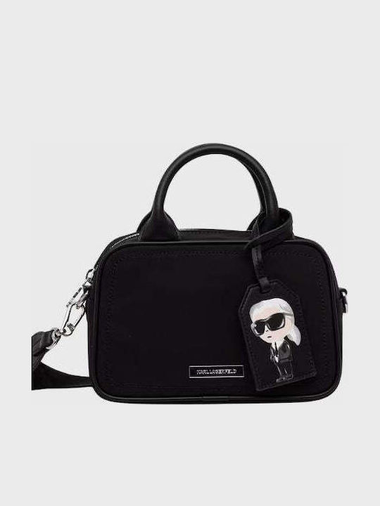 Karl Lagerfeld Ikon Γυναικεία Τσάντα Χιαστί Μαύρη