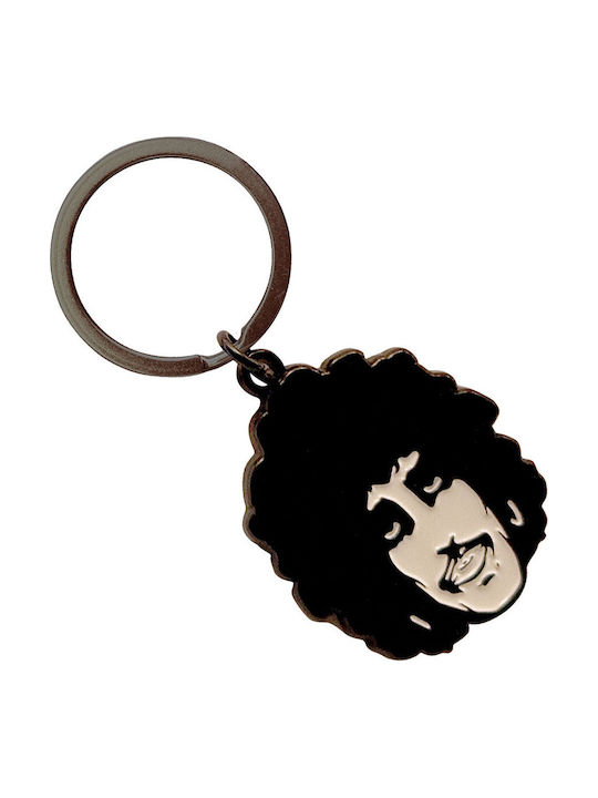 Metallic Keychain Thin Lizzy Phil Portrait Metal Keychain Tlkey02