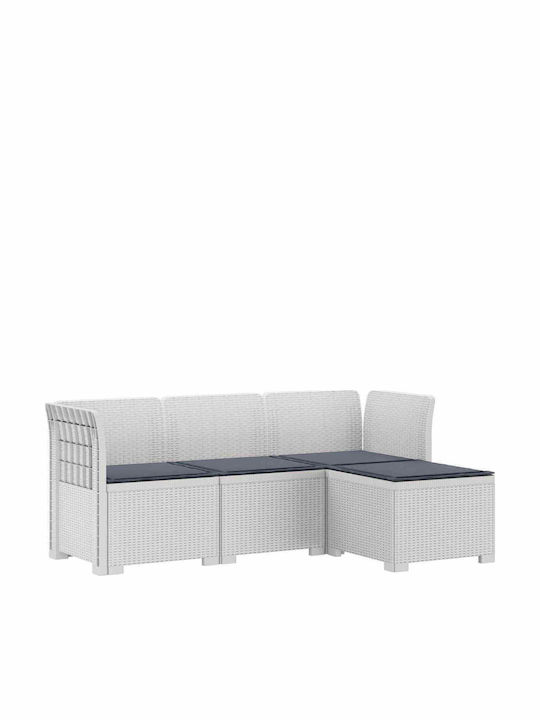 Ecksofa Outdoor Rattan mit Kissen